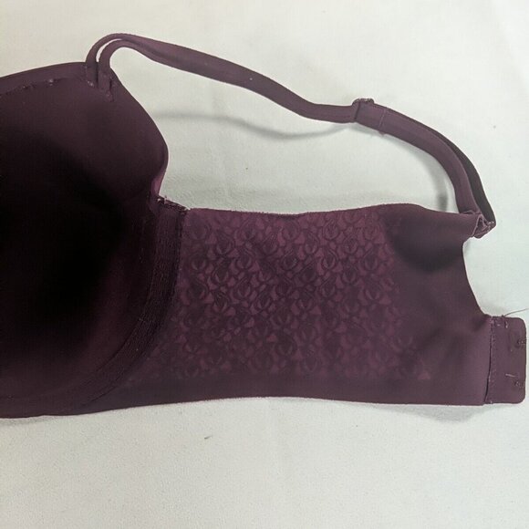 Victoria's Secret 34DD Bra Plum Purple Gold V Underwire Unpadded T-shirt - Picture 6 of 14